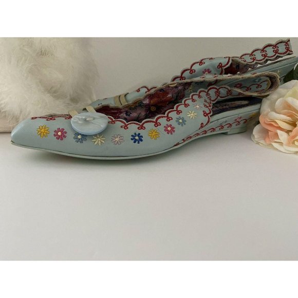 COPY - Irregular Choice Embroidered Kitten Heel Shoes EUC - Picture 12 of 12
